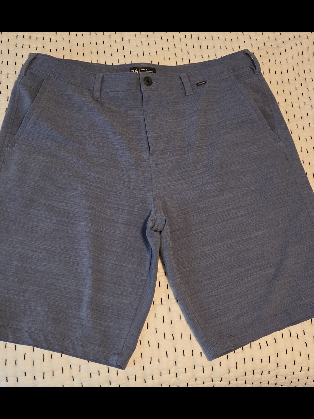 Hurley H2O Dri Cutback Walking Shorts W/ Stretch Waistband Wicking Fabric 36"
